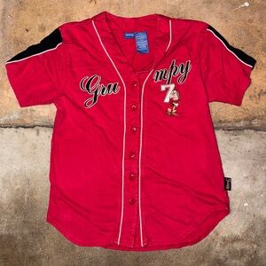 Disney Red Grumpy Baseball Jersey
